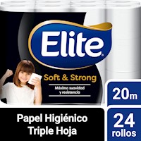 Papel Higiénico Elite Soft & Strong 24 un 20 mts